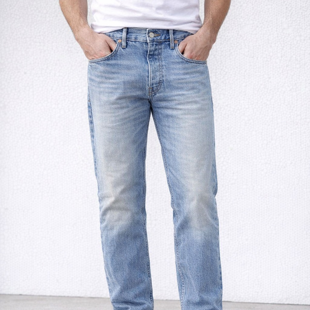 The Kooples Jeans Straight Loose Blue Denim Button Fly Size 31 New